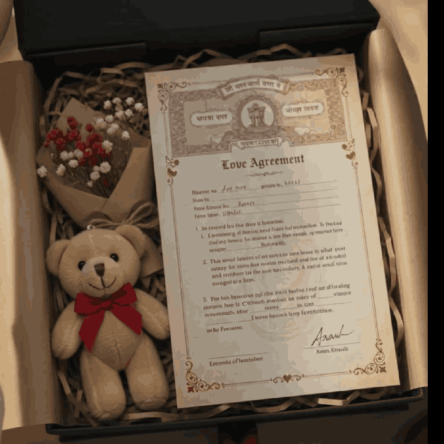 Personalized Love Agreement Gift Box